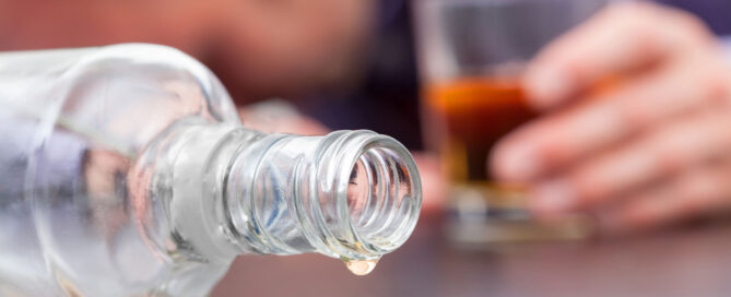 Uncontrolled consumption of alcohol - alcoholism disease